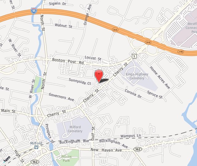 Location Map: 202 Cherry St. Milford, CT 06460