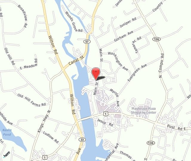 Location Map: 215 Main Street Westport, CT 06880