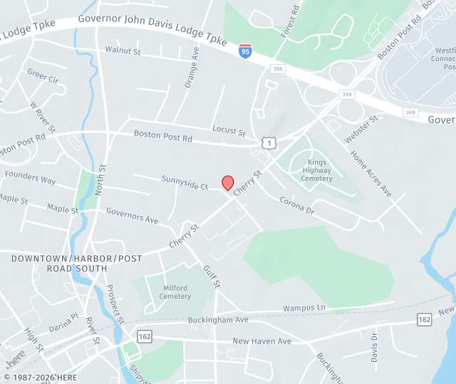 Location Map: 202 Cherry Street, 3502 Milford, CT 06460